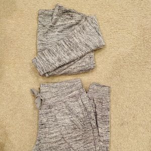 Velour Heather Grey Matching Set!